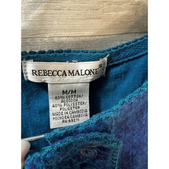 NWOT Rebecca Malone Animal Print Long Sleeve Tops Medium - Picture 2 of 3